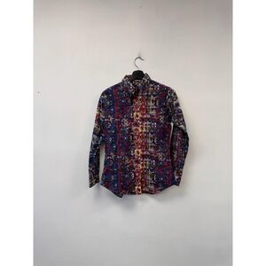 Vintage Trafalgar Square Shirt Boys 9-10 Multicolor Paisley Long Sleeve 60s